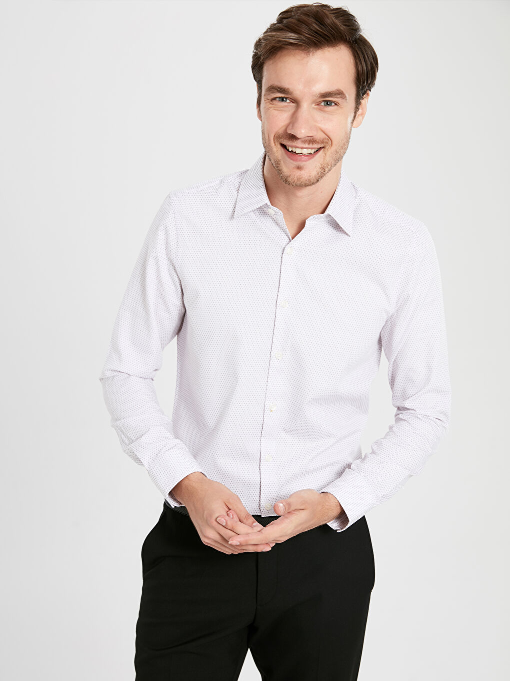 Bordo Slim Fit Uzun Kollu Erkek Gömlek