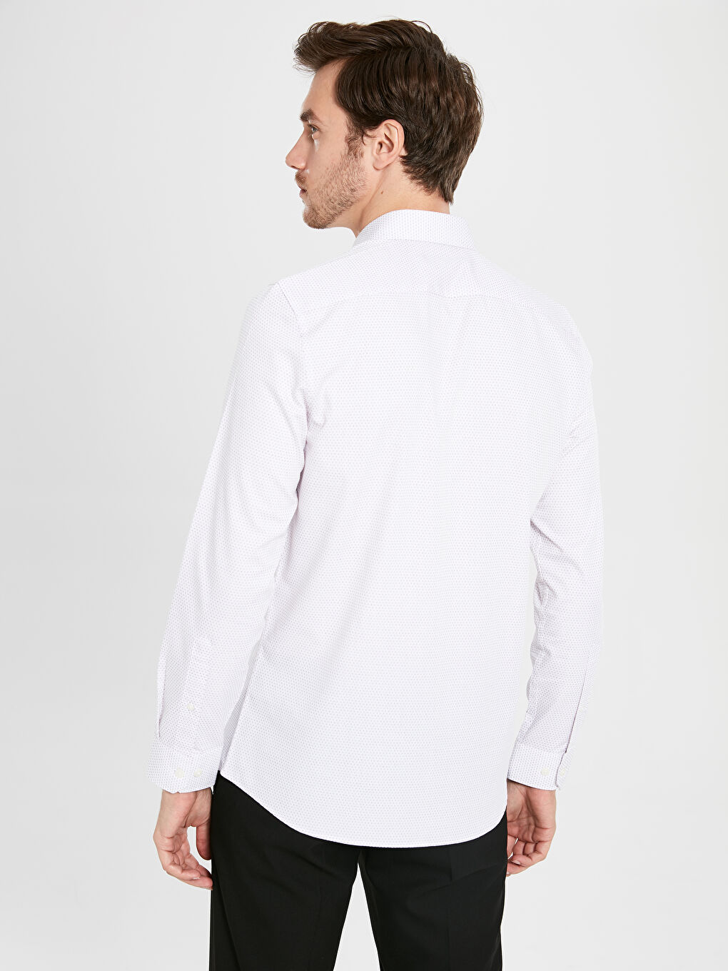 Bordo Slim Fit Uzun Kollu Erkek Gömlek-3