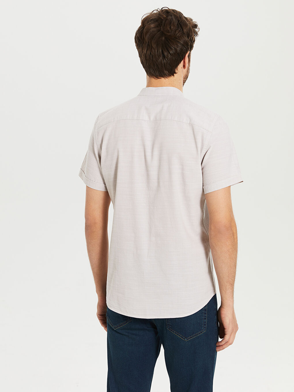 Slim Fit Short Sleeve Poplin Shirt-2