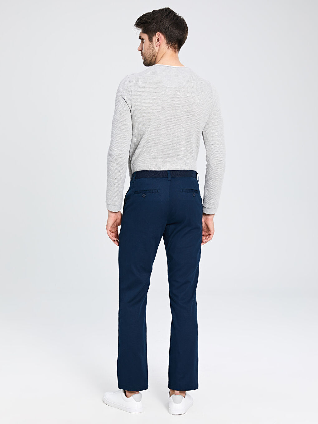 بنطلون تويل بقصة عادية-2