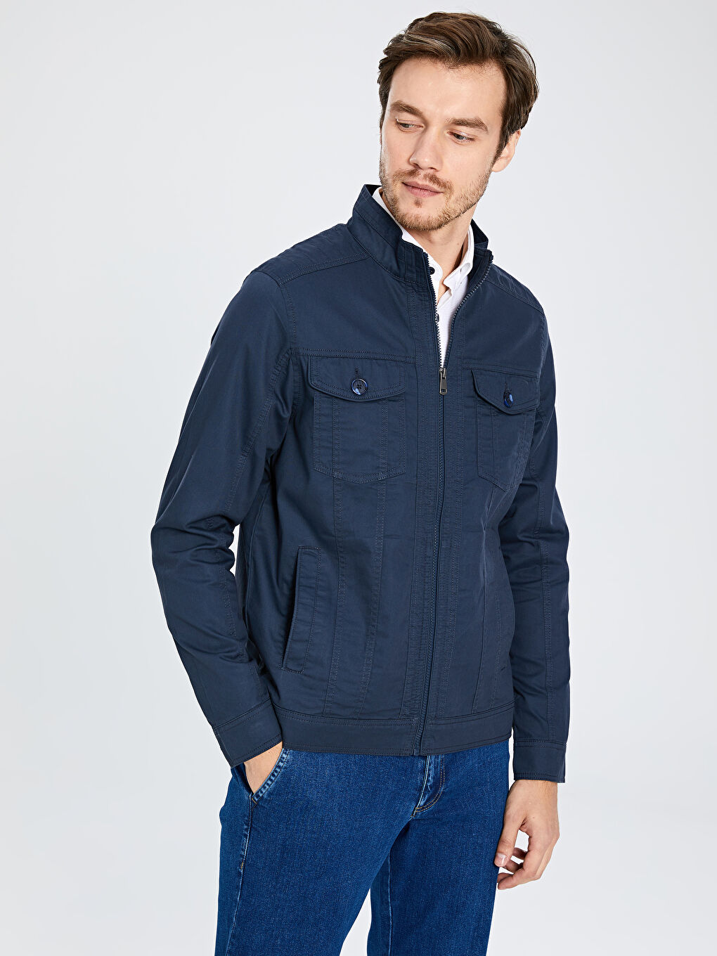 LCWAIKIKI Classic Man INDIGO Coat -0S0914Z8-K0N