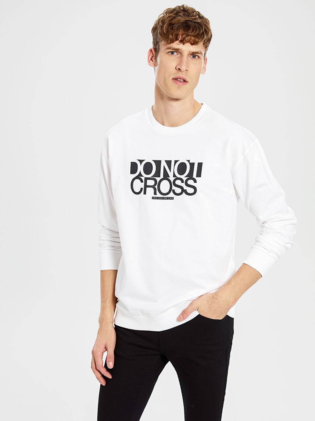 Crew Neck Long Sleeve Men's Sweatshirt
