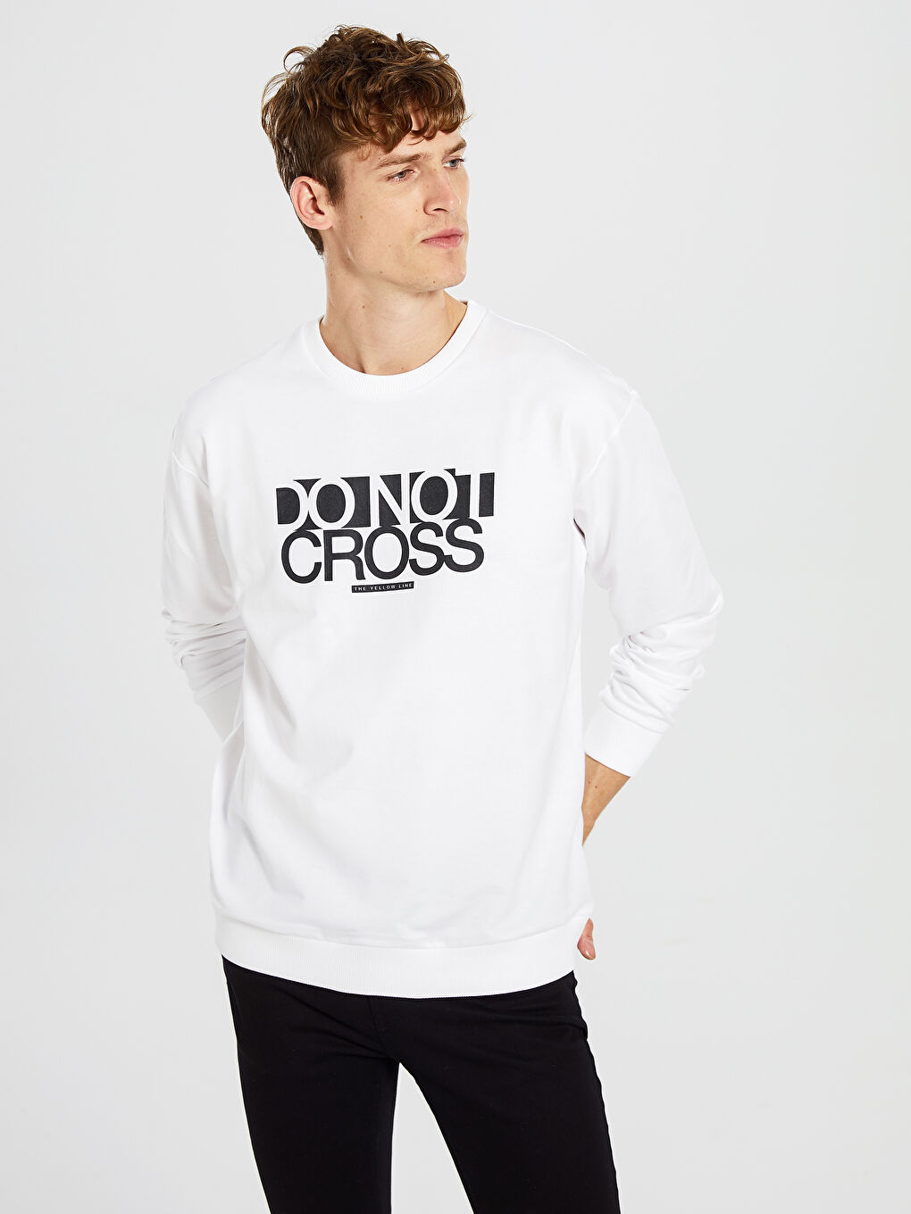 Crew Neck Long Sleeve Men's Sweatshirt-1