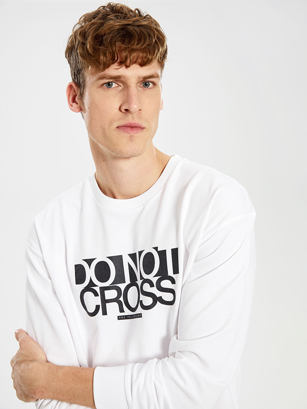 Crew Neck Long Sleeve Men's Sweatshirt-3