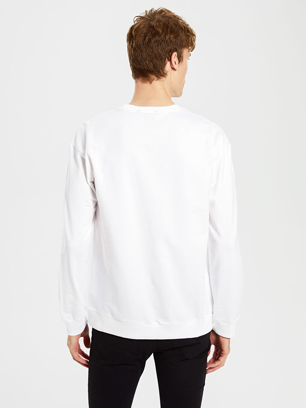 Crew Neck Long Sleeve Men's Sweatshirt-4