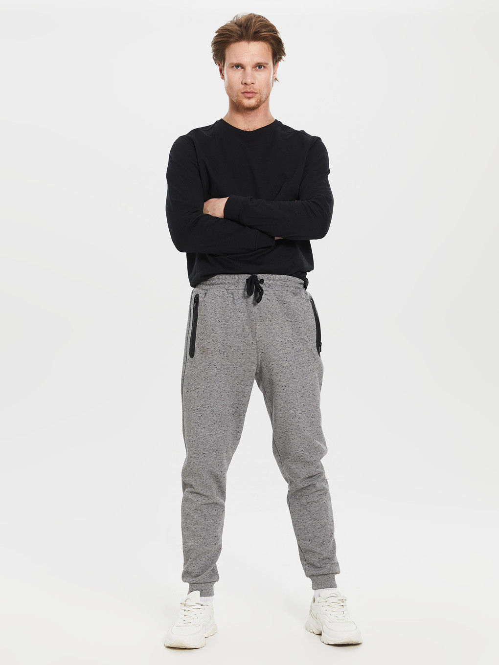 Gri Slim Fit Erkek Jogger Eşofman Altı