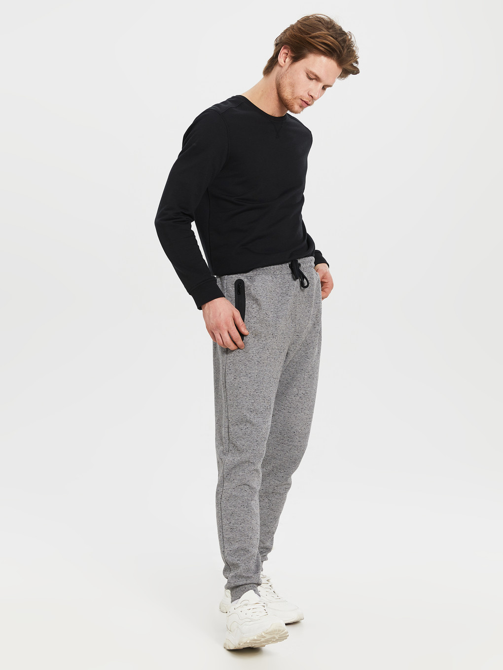 Gri Slim Fit Erkek Jogger Eşofman Altı-2