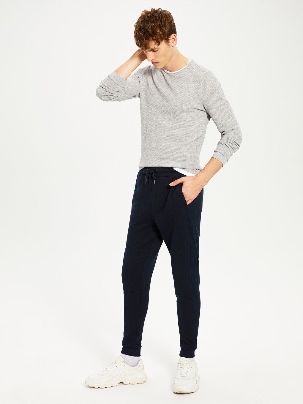 Lacivert Slim Fit Erkek Jogger Eşofman Altı-1