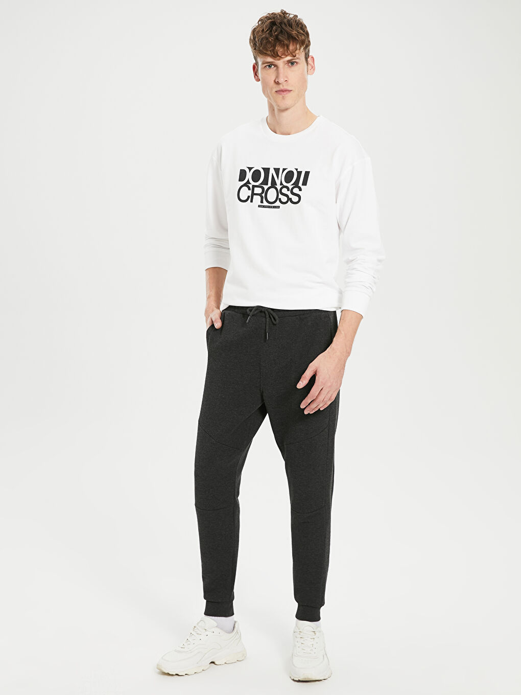 Antrasit Slim Fit Erkek Jogger Eşofman Altı-2