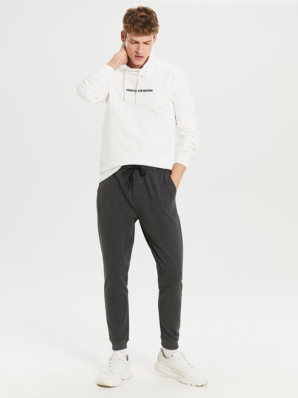 Antrasit Slim Fit Erkek Jogger Eşofman Altı-1