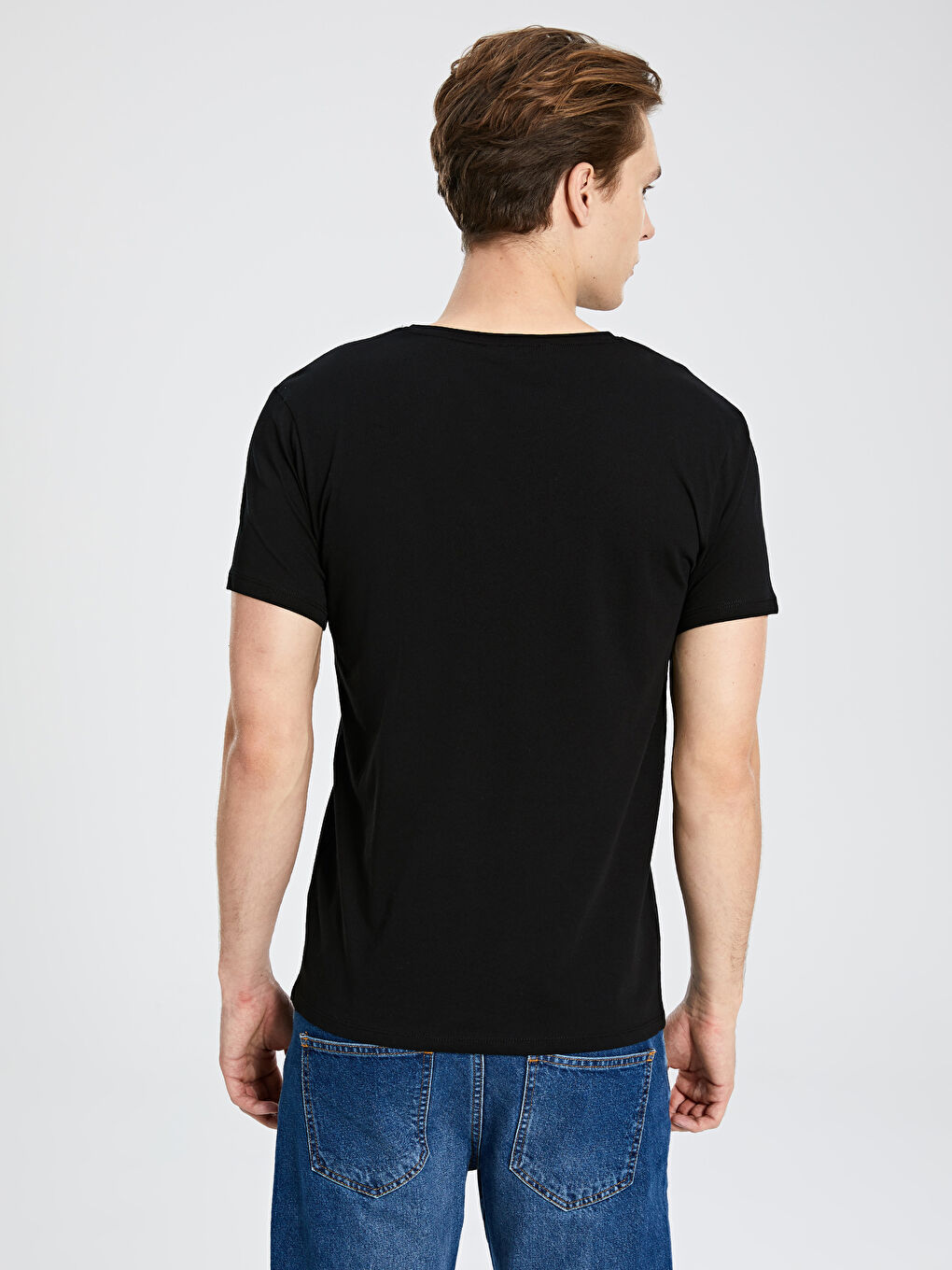 Футболка з коротким рукавом із чесаної бавовни для чоловіків-2