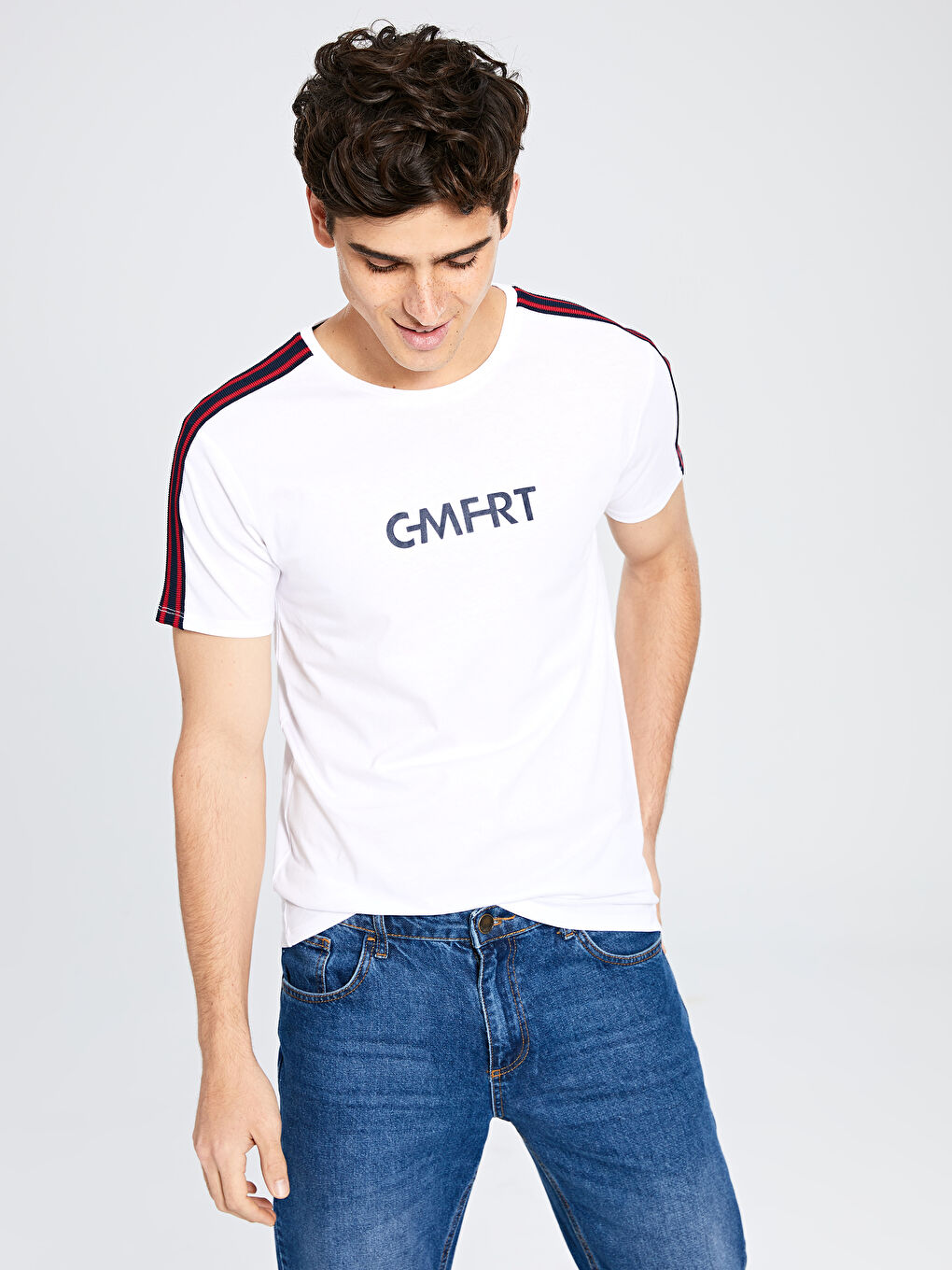 Футболка из чесаного хлопка с коротким рукавом для мужчин-2