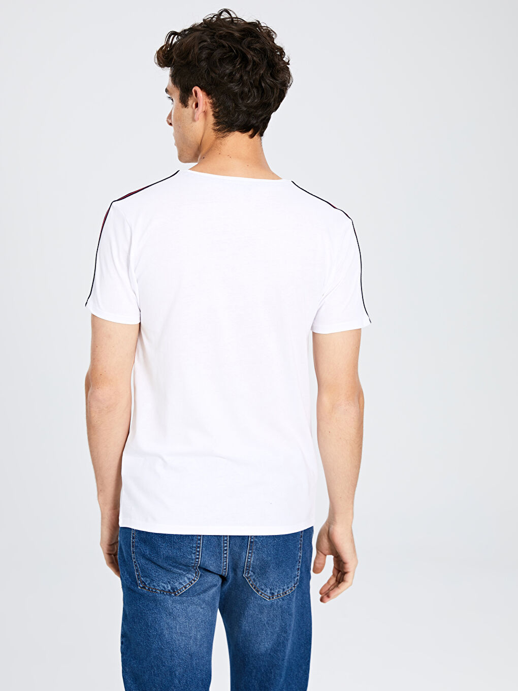 Футболка из чесаного хлопка с коротким рукавом для мужчин-3