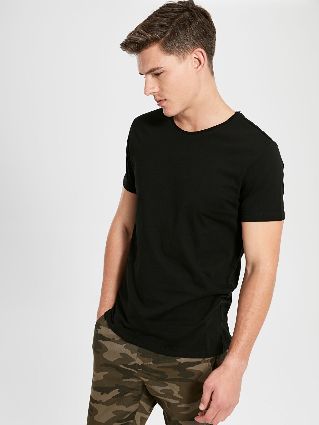 【SATIIIZ】Heseo PIL Short Sleeve T-Shirt XSIDE Short Sleeve Combed Cotton Men's T-Shirt -0S1316Z8-J0F