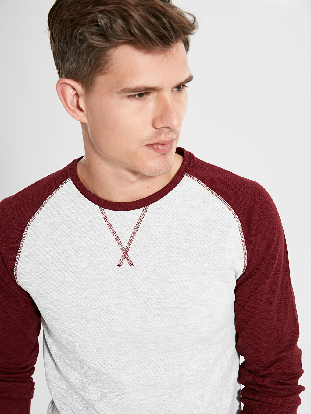 Crew Neck Long Sleeve Basic Men's Sweatshirt-1