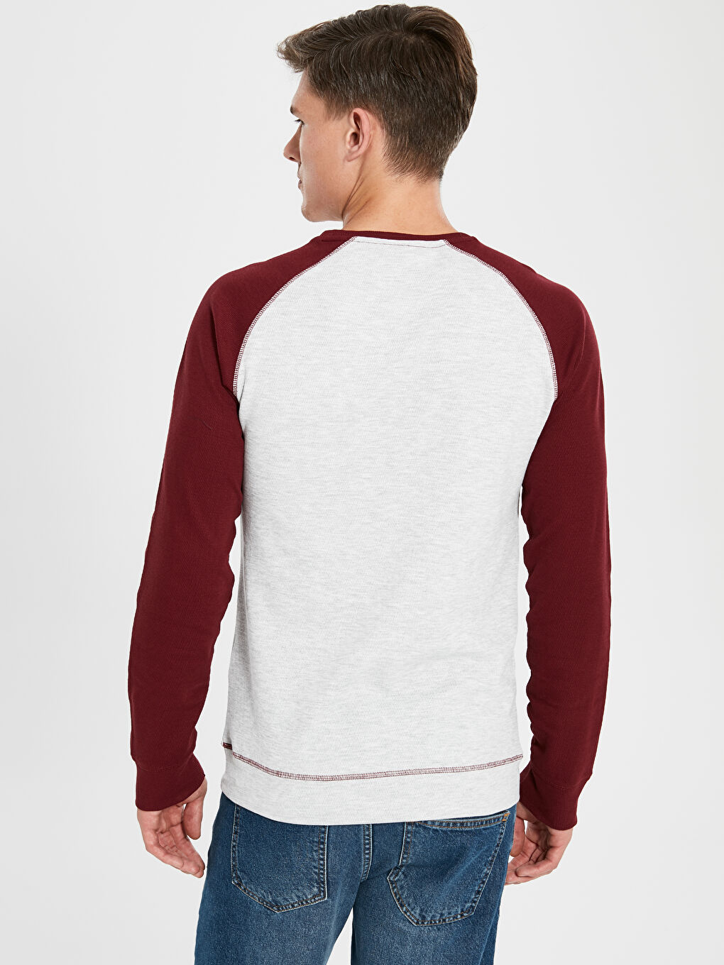 Crew Neck Long Sleeve Basic Men's Sweatshirt-2