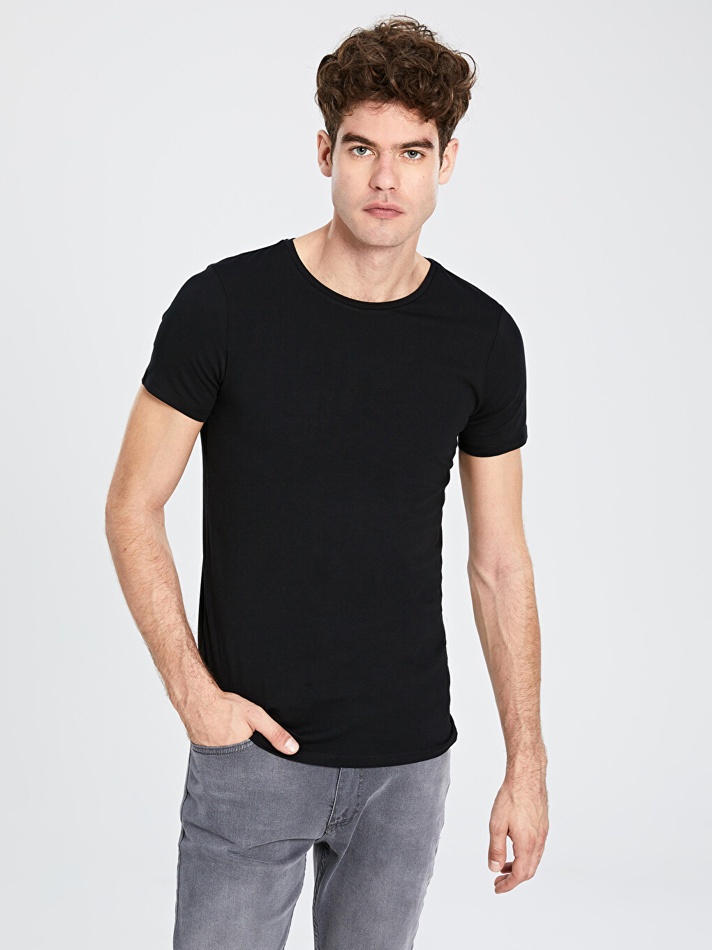 Short Sleeve Combed Cotton Men's T-shirt