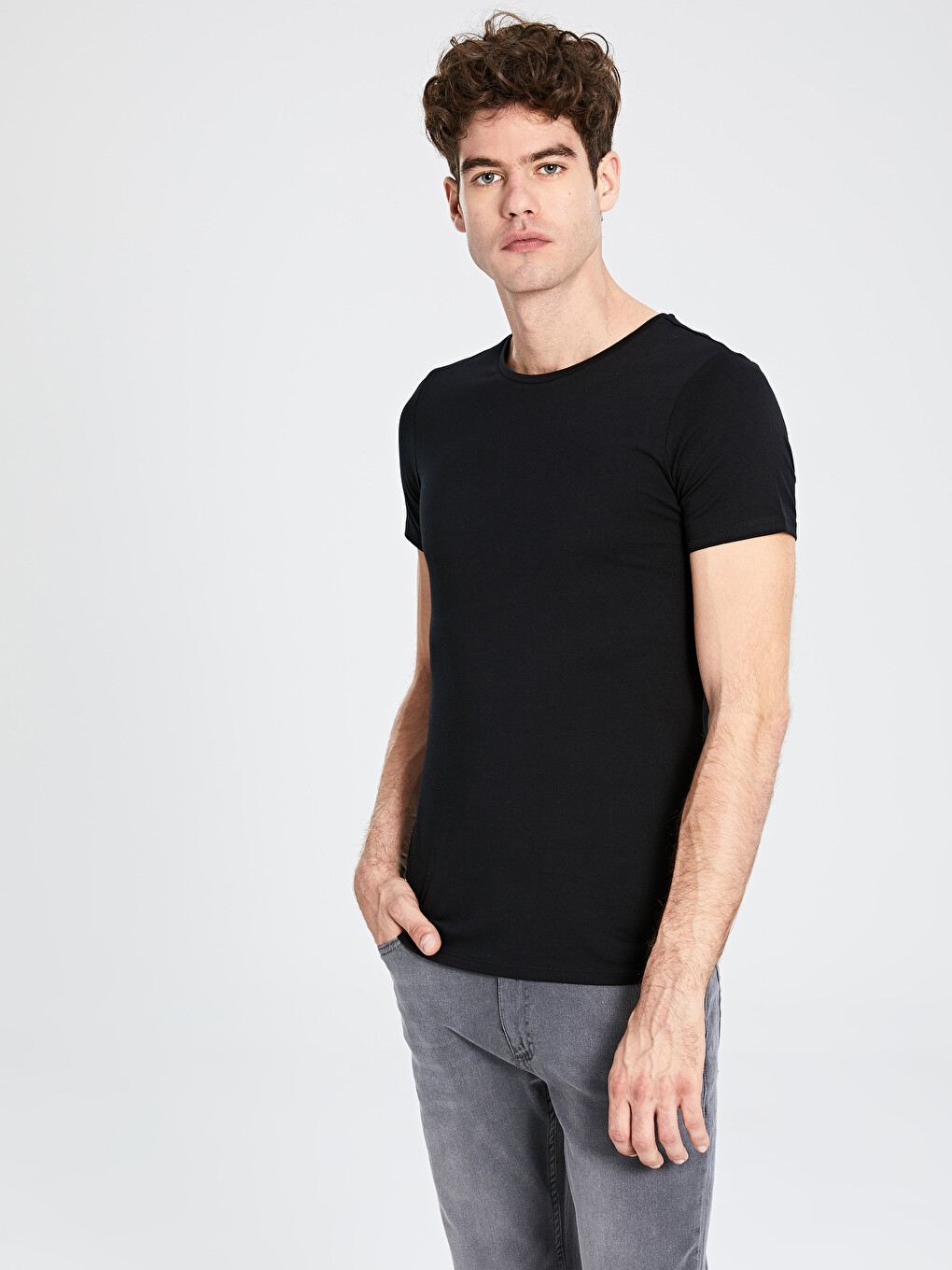 Short Sleeve Combed Cotton Men's T-shirt-1