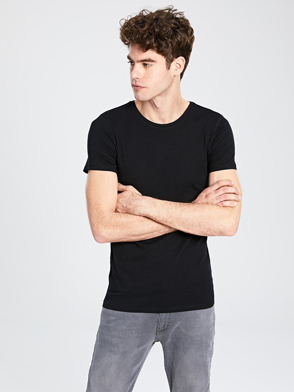 Short Sleeve Combed Cotton Men's T-shirt-2