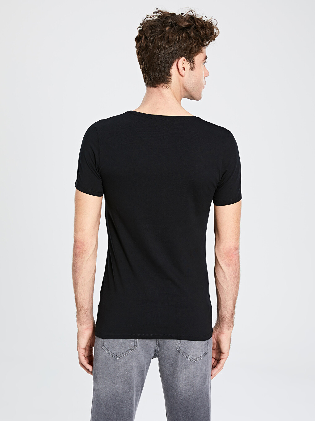 Short Sleeve Combed Cotton Men's T-shirt-3