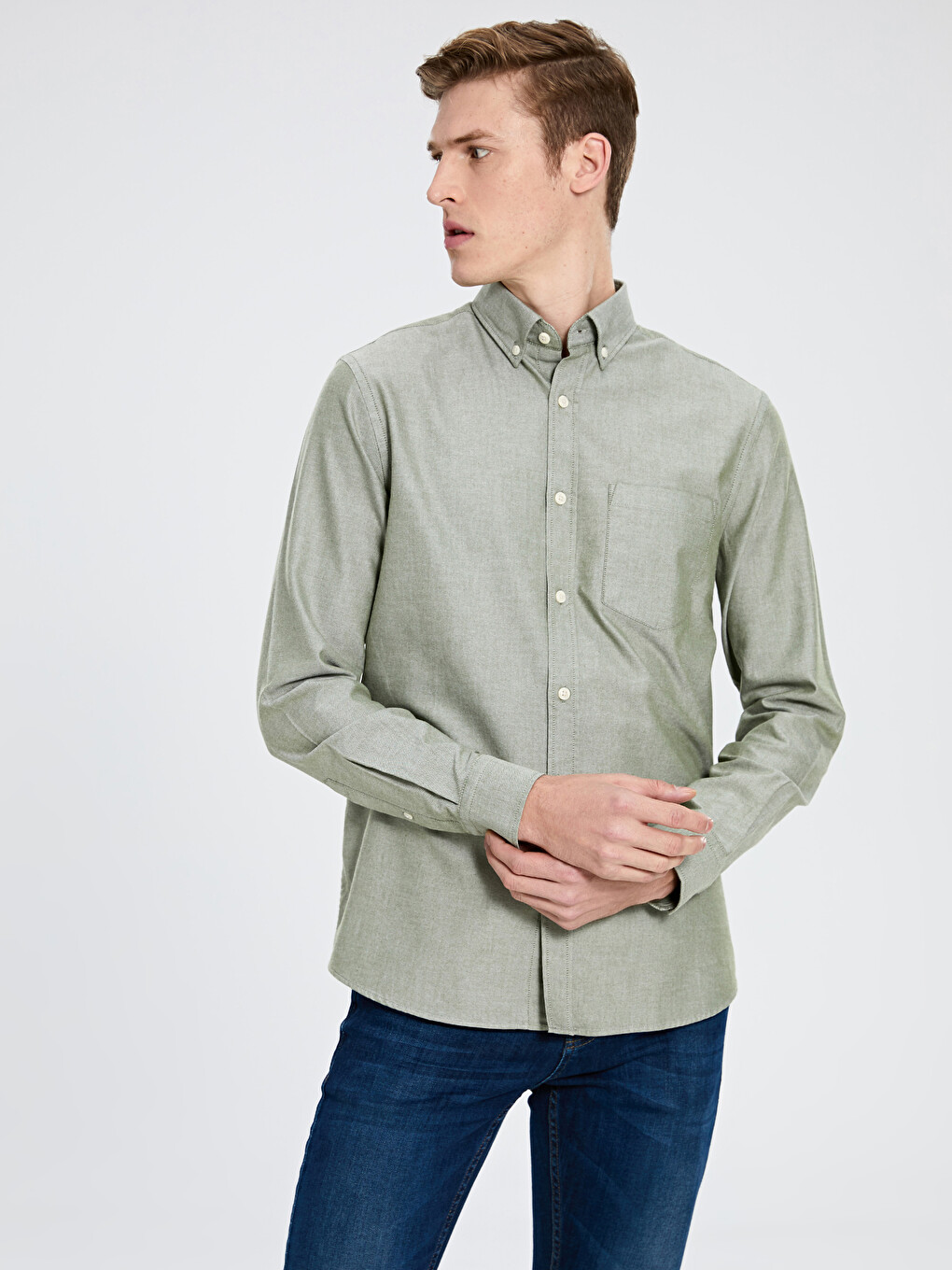 Chemise Vert Homme-2