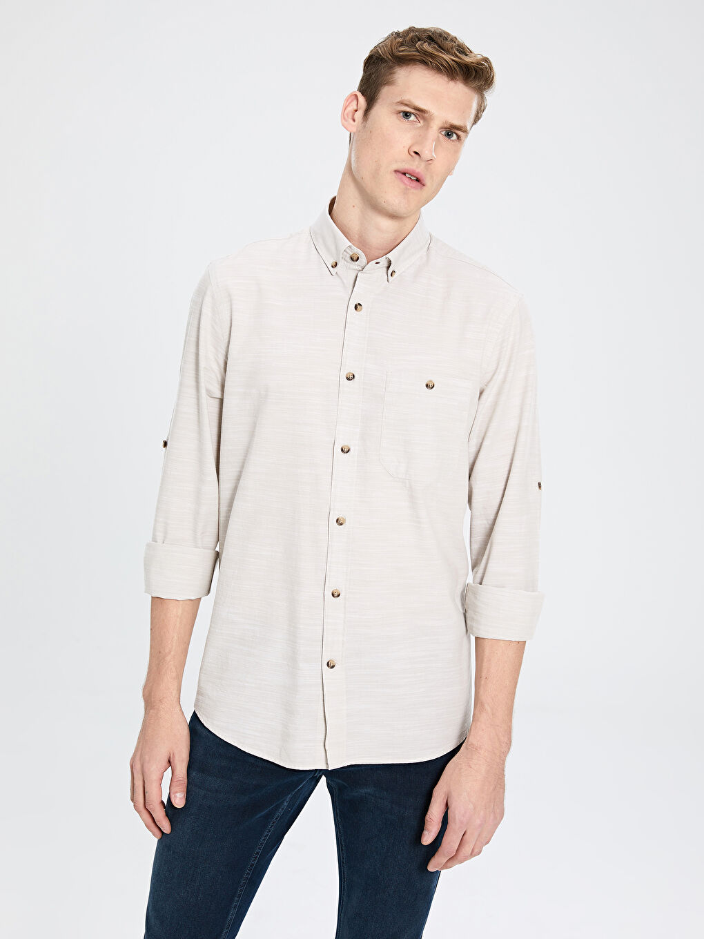 Chemise BEIGE Homme