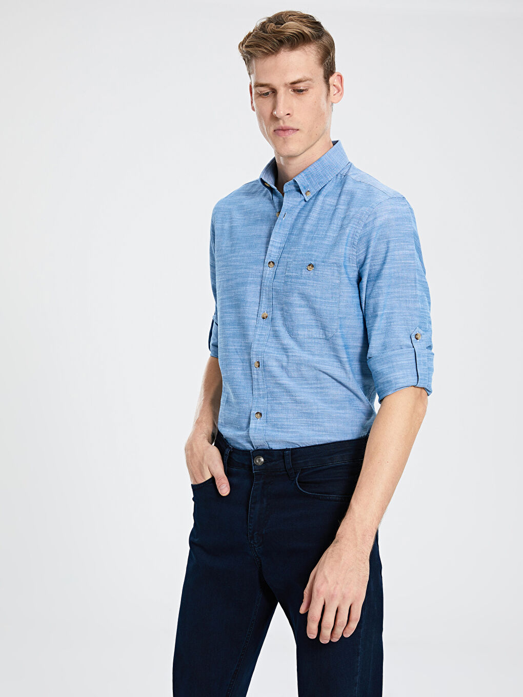 Açık Petrol Gömlek-2