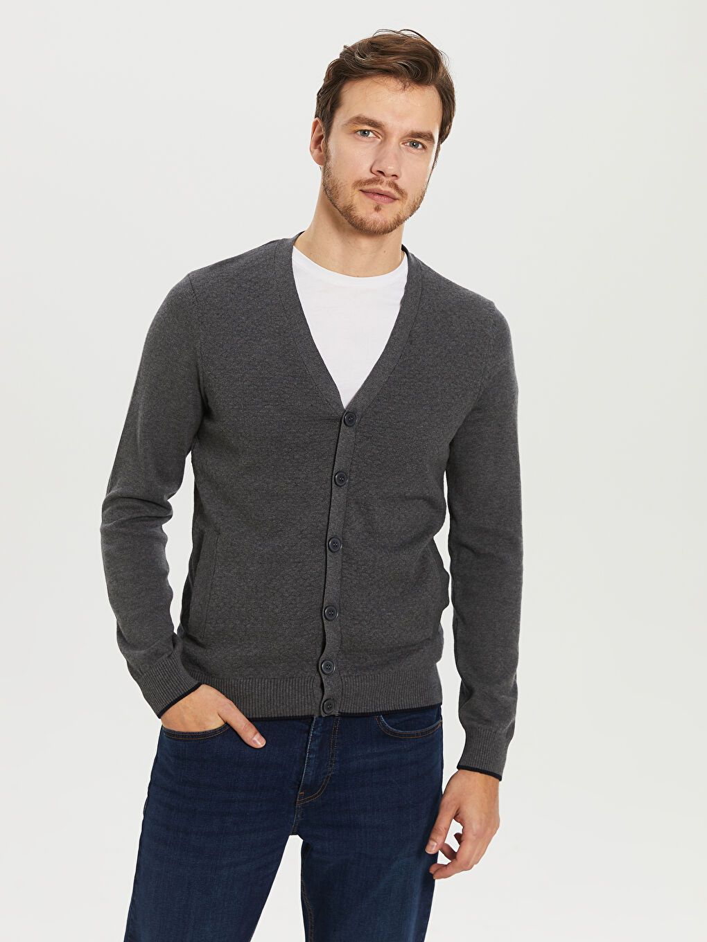 Man GREY Cardigan
