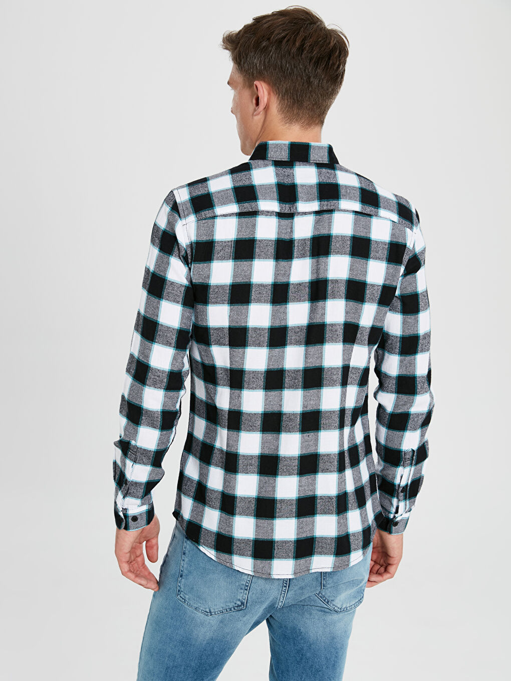 LC Waikiki Man BLACK Flannel Shirt -0S1400Z8-LKX