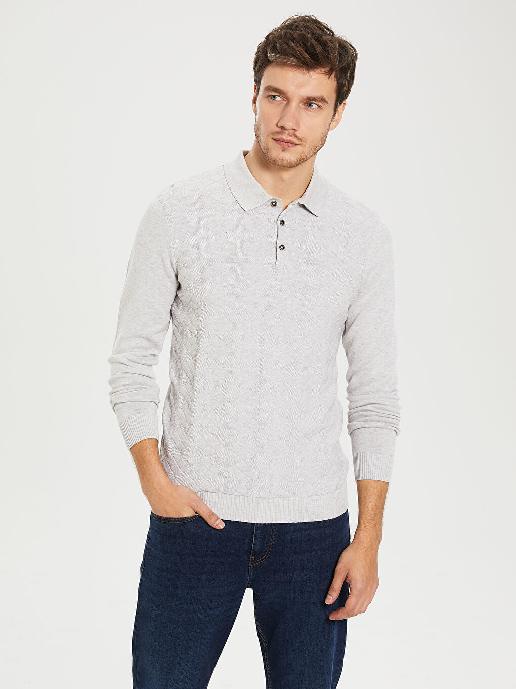 Bej Uzun Kollu Erkek Kazak