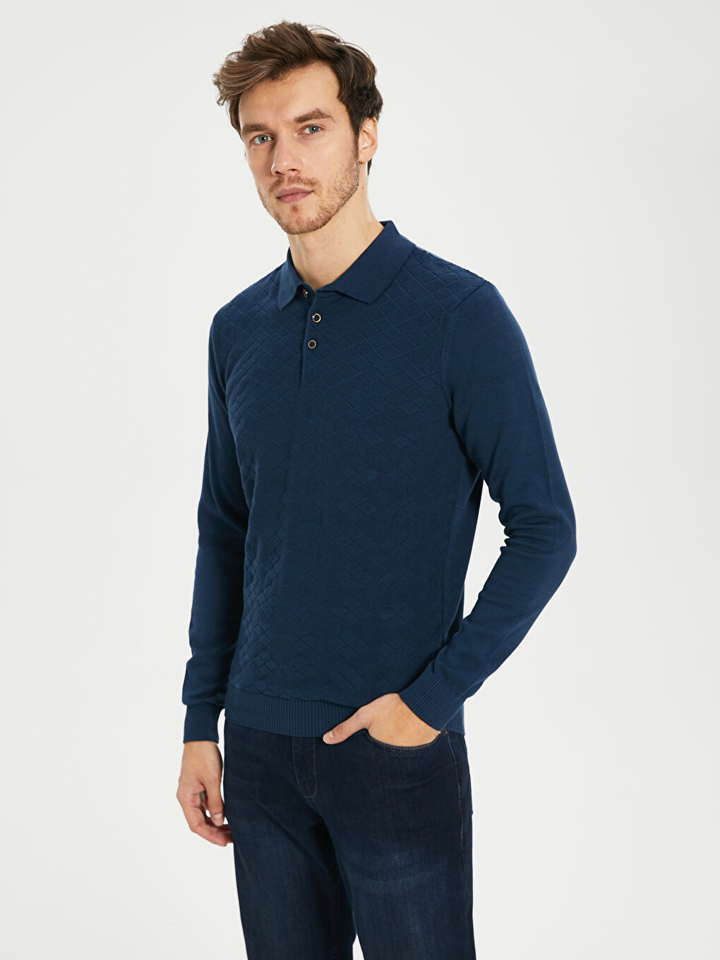 Long Sleeve Men's Sweater-2