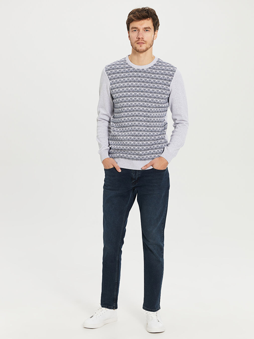 Bej Uzun Kollu Erkek Kazak-3