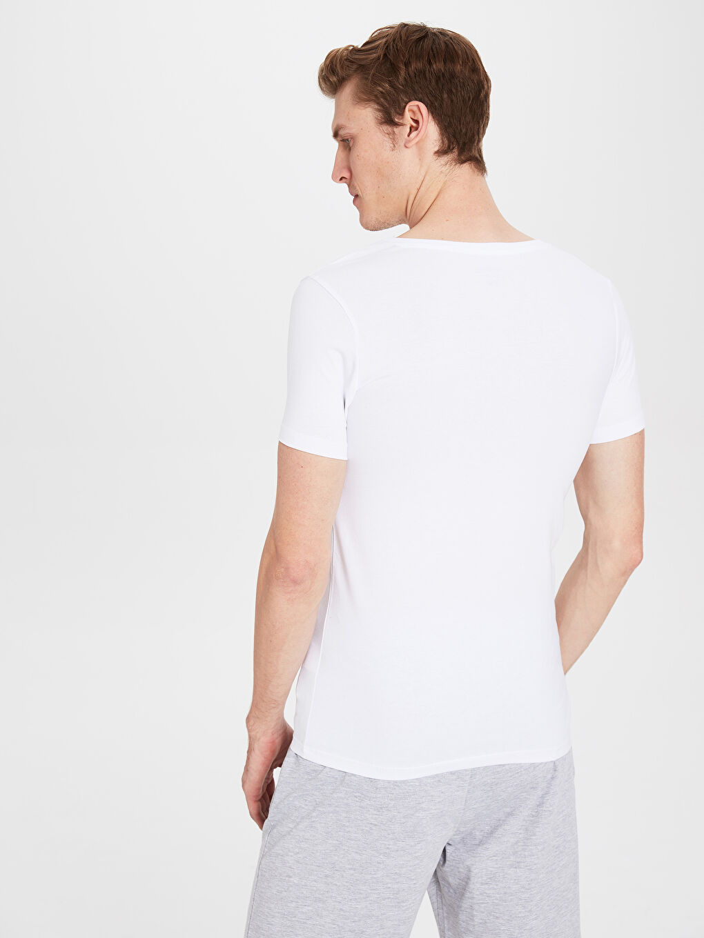 Beyaz Penye Erkek Atlet-2