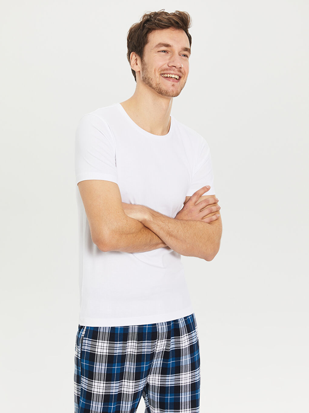 Beyaz Penye Erkek Atlet-2