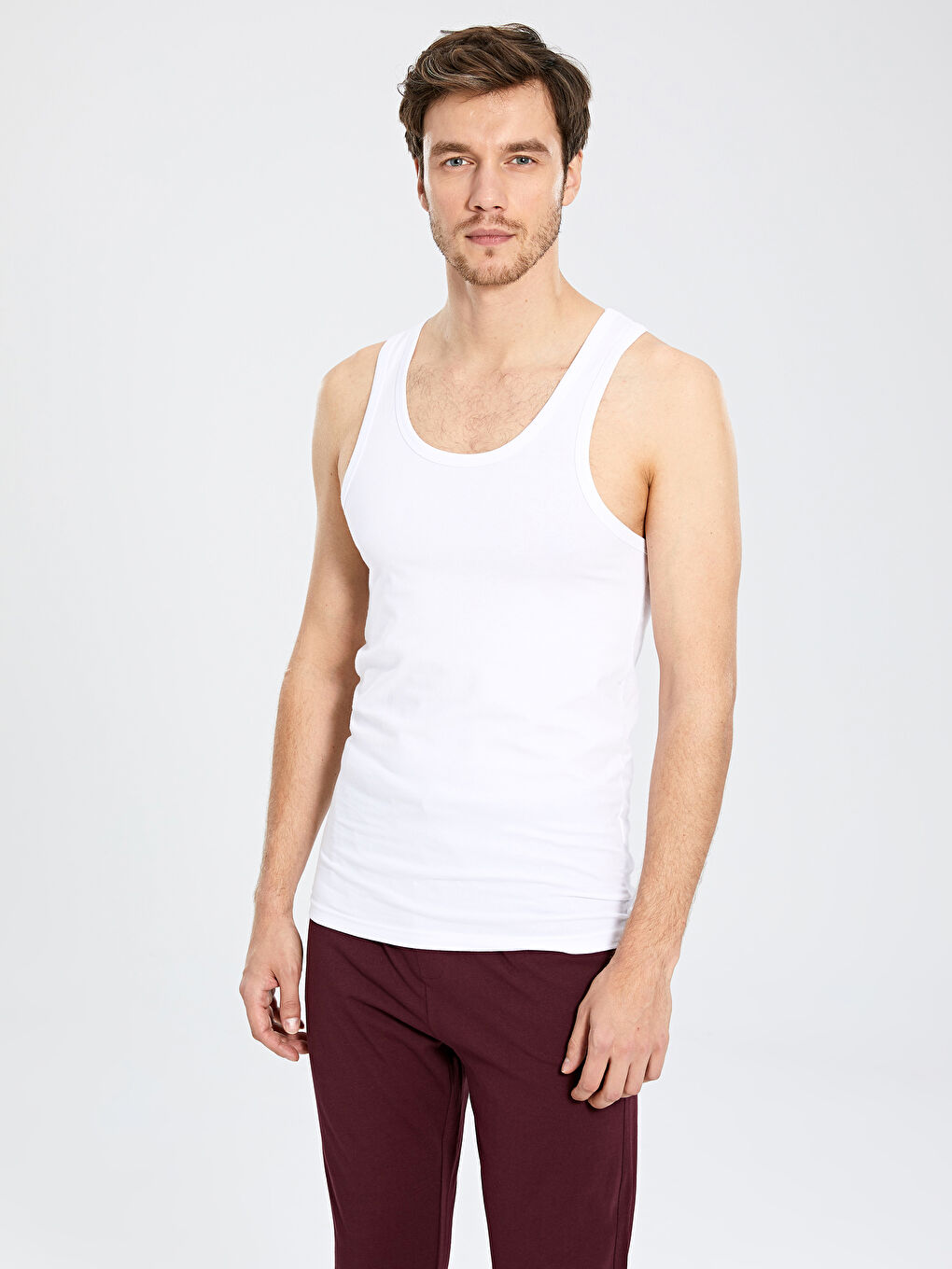 قطن ممشط صدرية للرجال