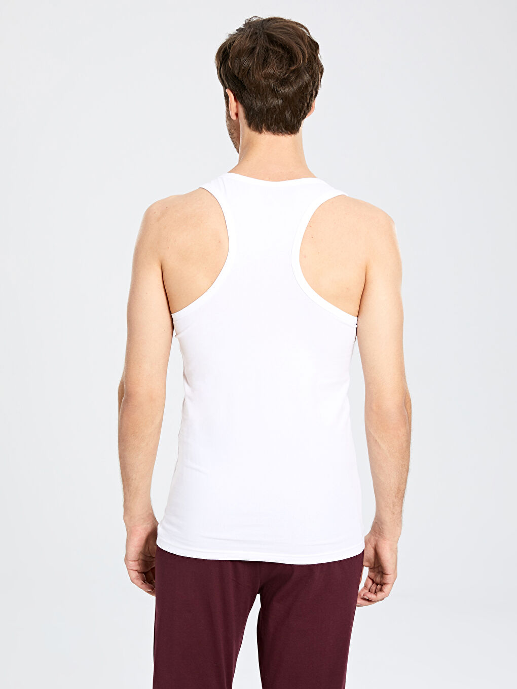 قطن ممشط صدرية للرجال-3