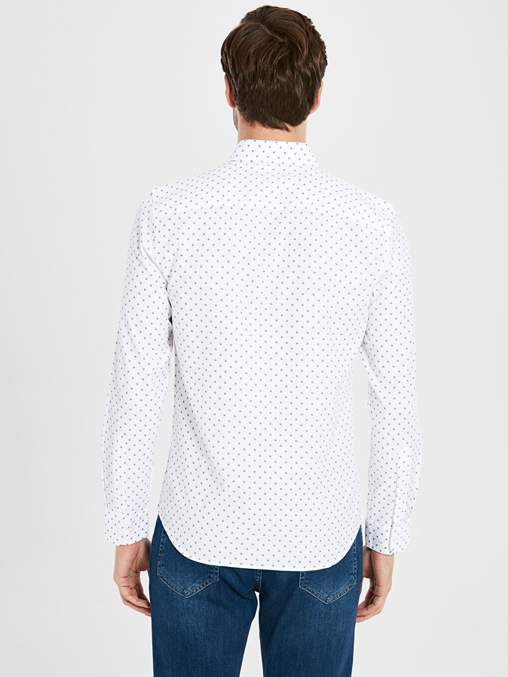 Uska košulja dugih rukava od pamuka-2