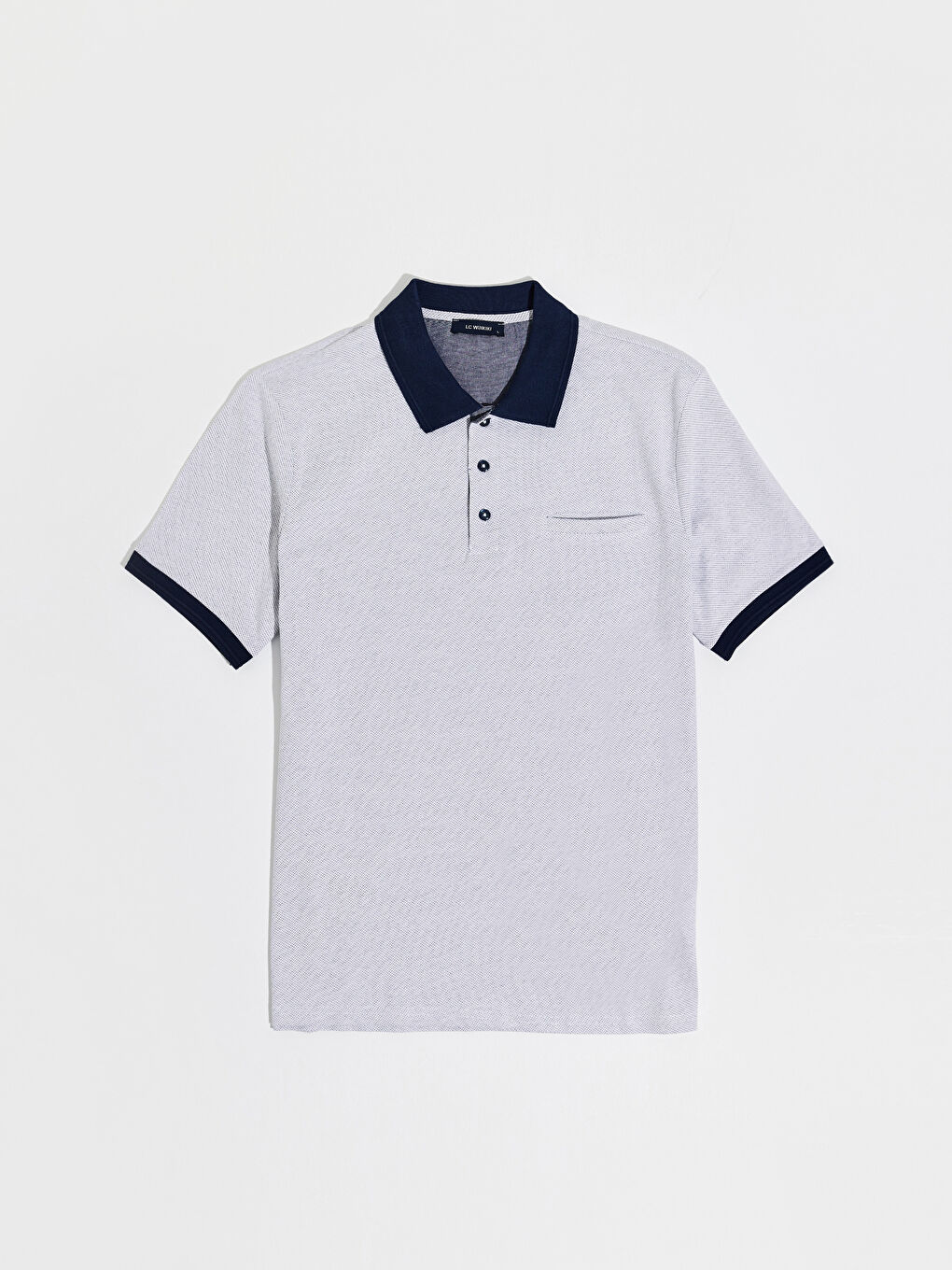 Bej Polo Yaka Kısa Kollu Pike Erkek Tişört-5