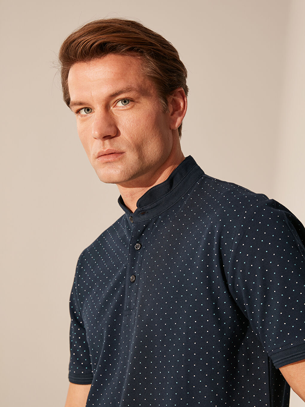 Lacivert Kısa Kollu Erkek Tişört-2