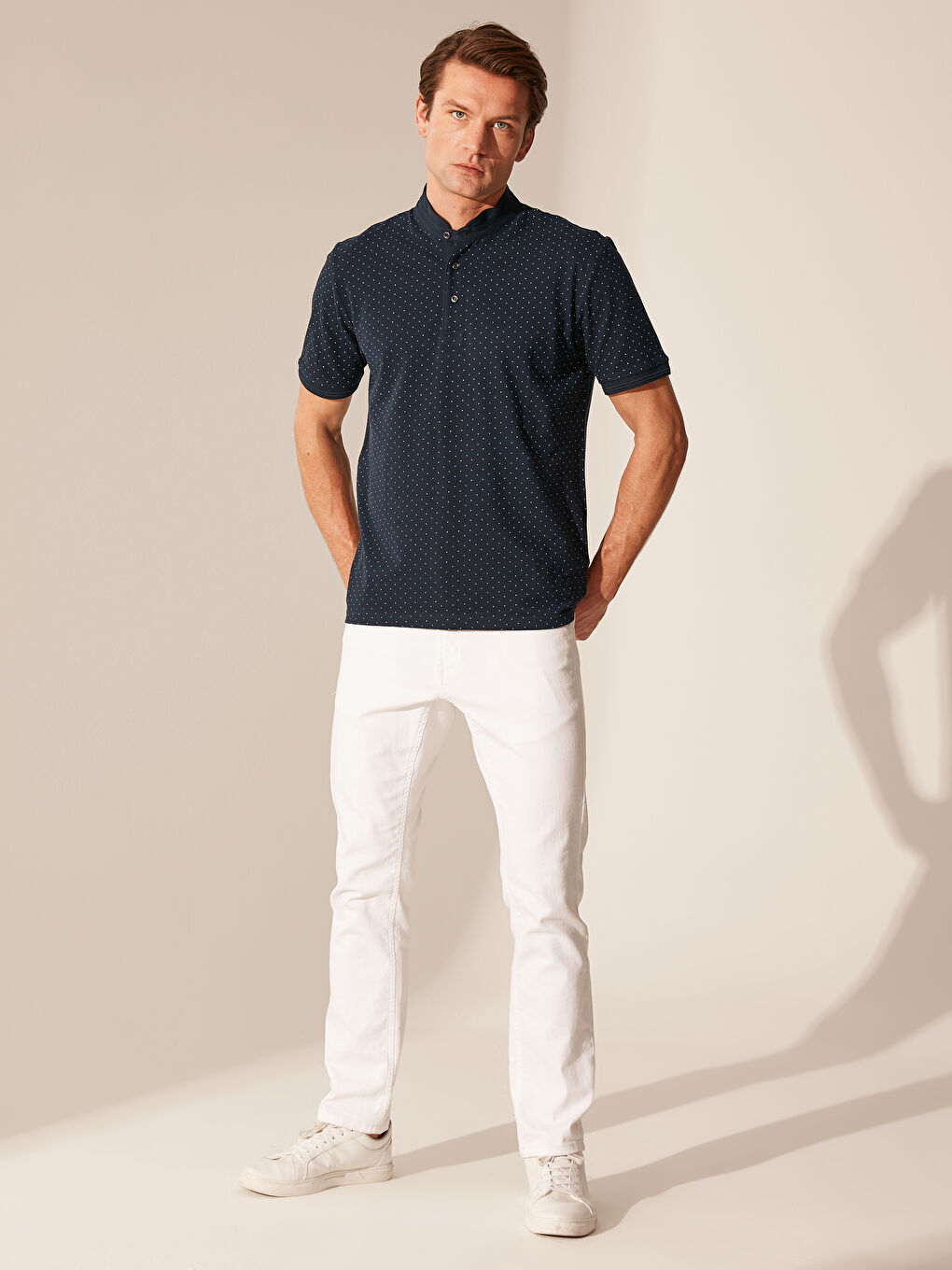 Lacivert Kısa Kollu Erkek Tişört-4