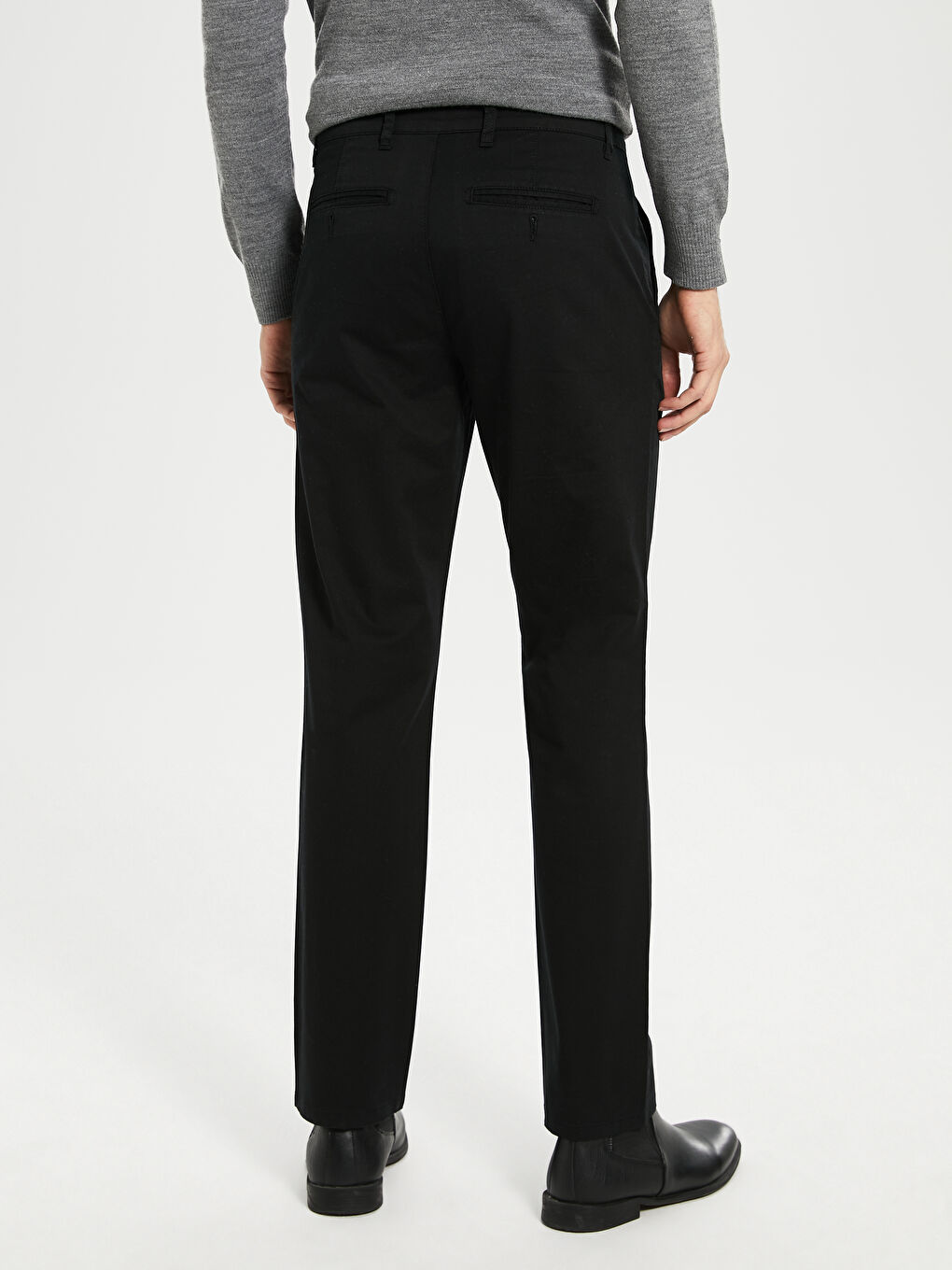 Pantaloni Chino Gabardină Croială Normală-4