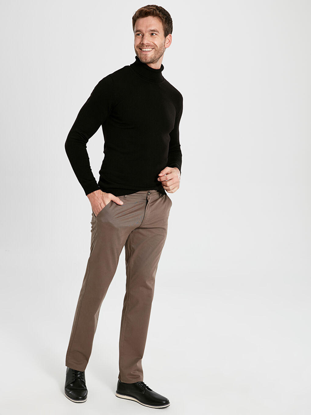 Normal Fit Gabardine Chino Trousers