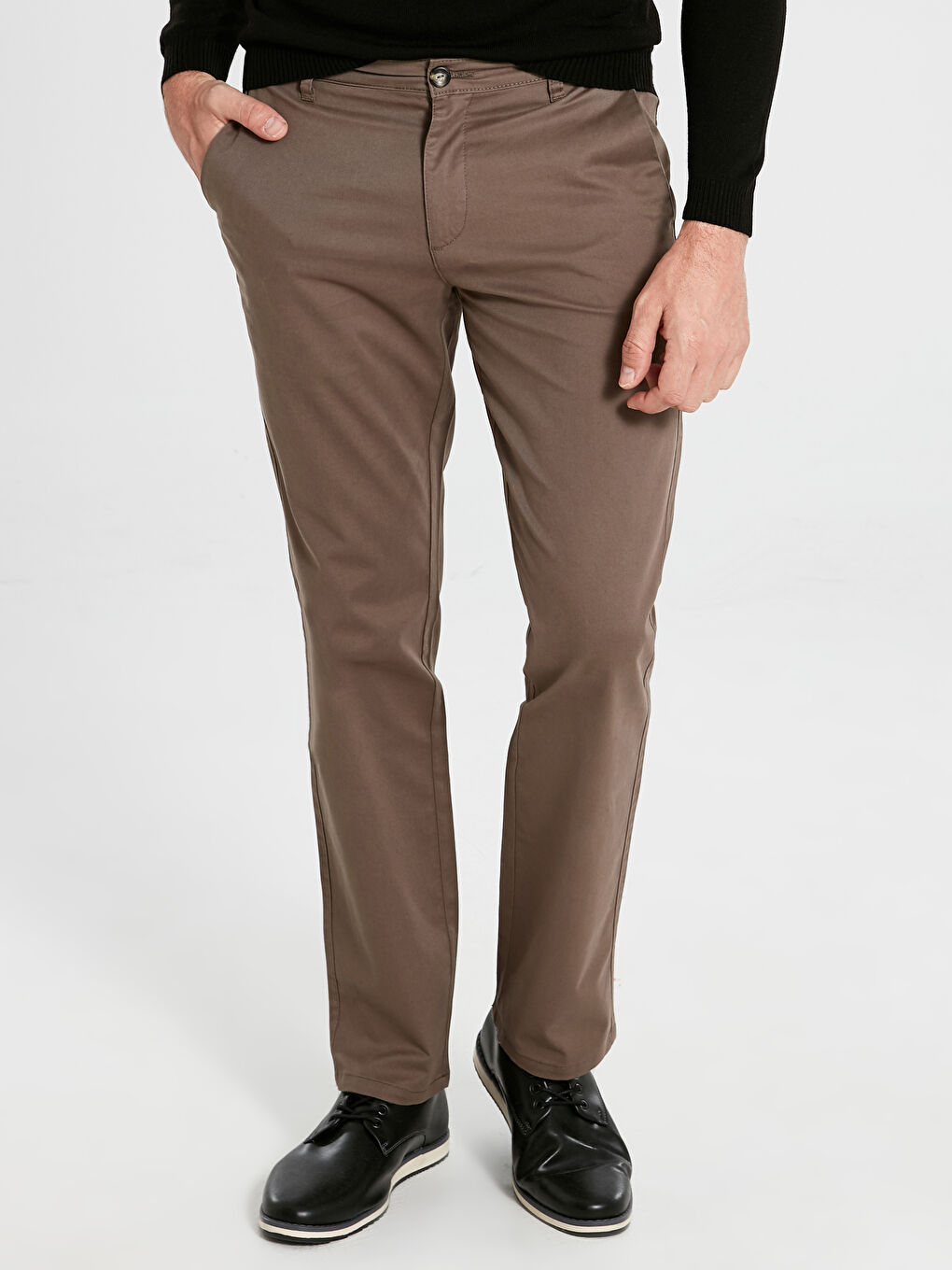 Normal Fit Gabardine Chino Trousers-7