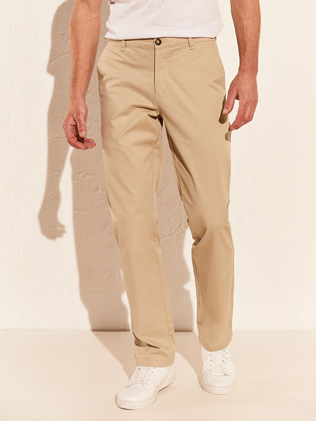 Pantaloni Chino Gabardină Croială Normală-2