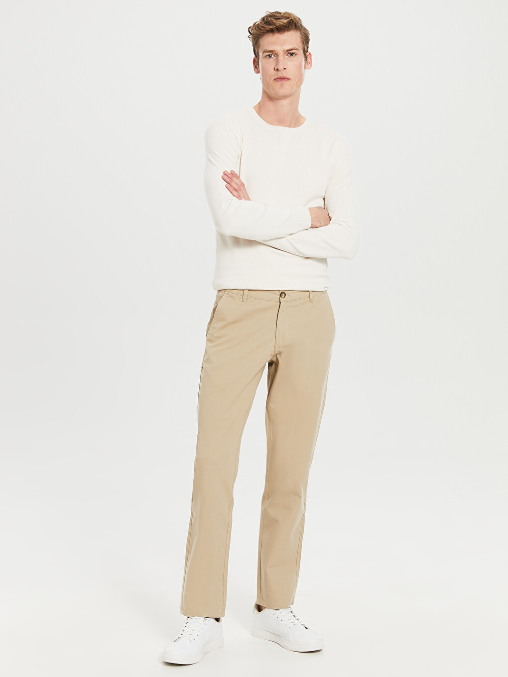 Relax Fit Gabardine Men's Chino Trousers