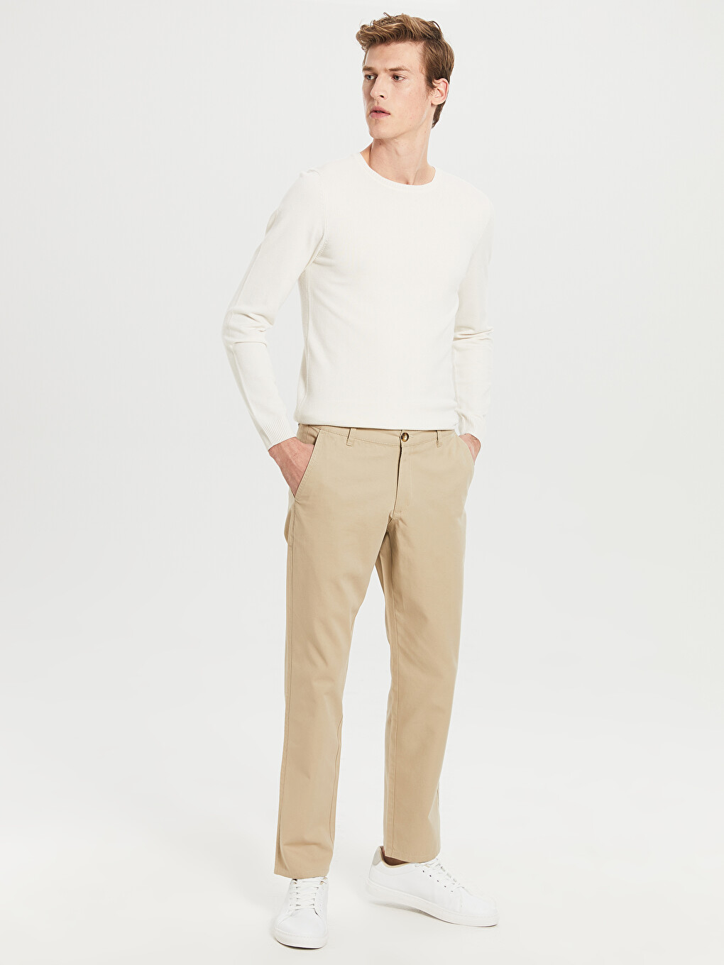 Relax Fit Gabardine Men's Chino Trousers-1