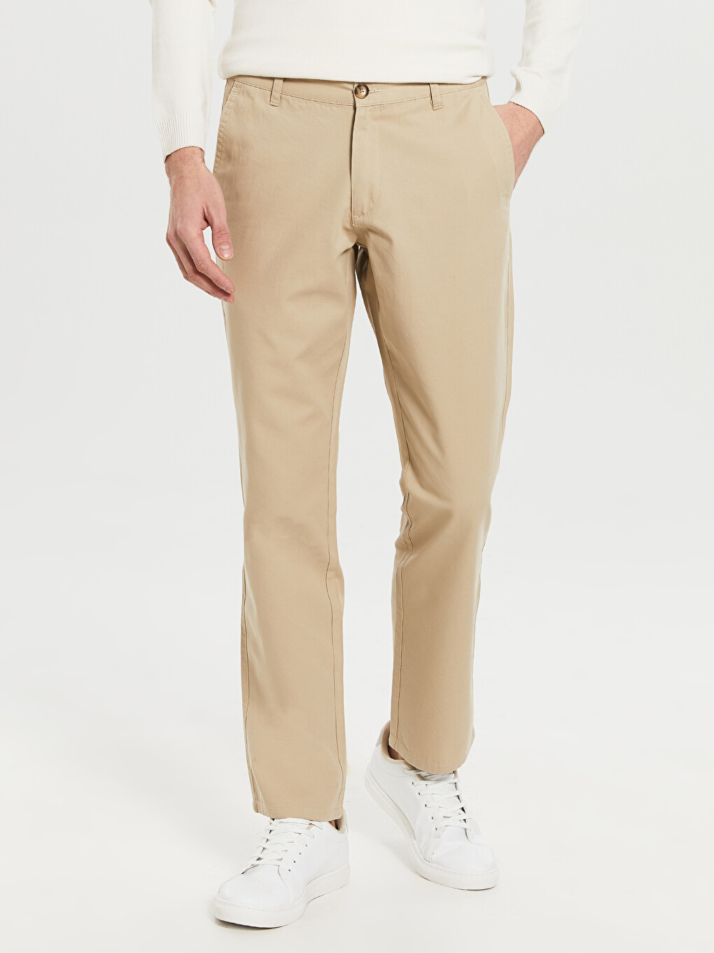 Relax Fit Gabardine Men's Chino Trousers-2