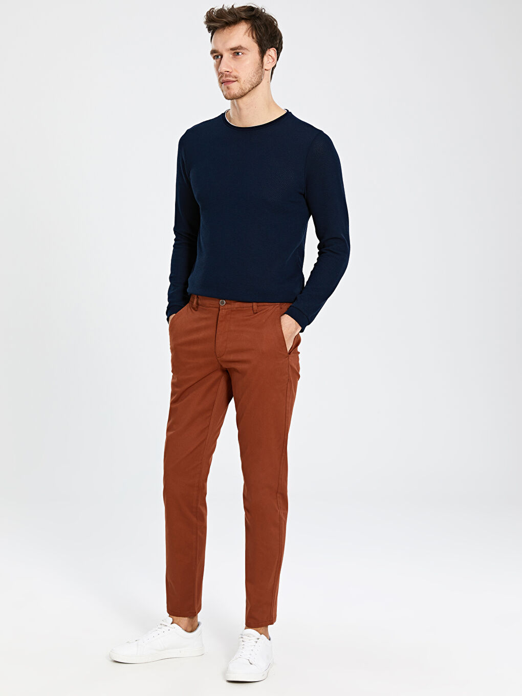 Брюки-чиносы из габардина Slim fit-1