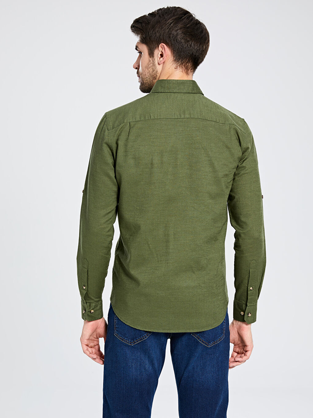 قميص بأكمام طويلة بقصة عادية-2