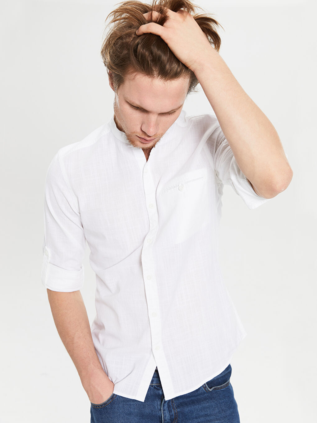 Man WHITE Shirt-2